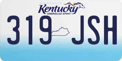 KY license plate 319JSH
