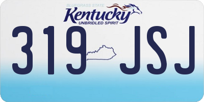 KY license plate 319JSJ