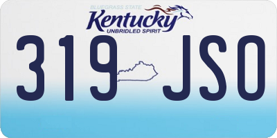KY license plate 319JSO