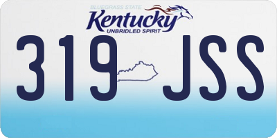 KY license plate 319JSS