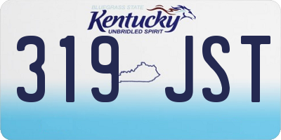 KY license plate 319JST