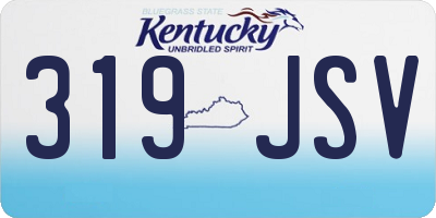 KY license plate 319JSV