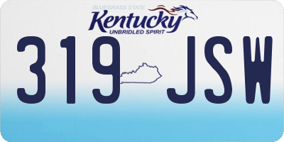 KY license plate 319JSW