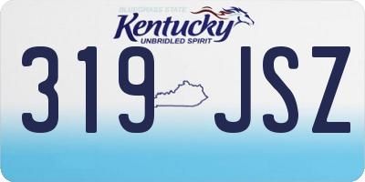 KY license plate 319JSZ