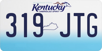KY license plate 319JTG