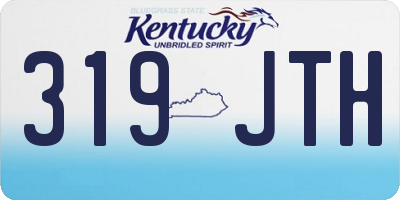 KY license plate 319JTH