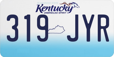 KY license plate 319JYR