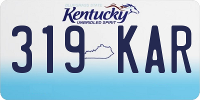 KY license plate 319KAR