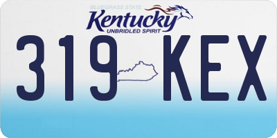 KY license plate 319KEX