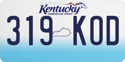 KY license plate 319KOD