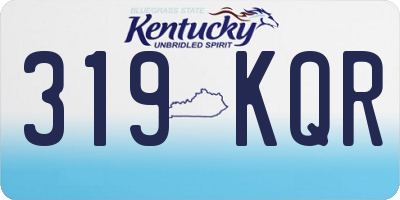KY license plate 319KQR