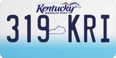 KY license plate 319KRI