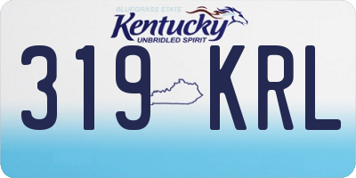 KY license plate 319KRL