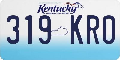 KY license plate 319KRO