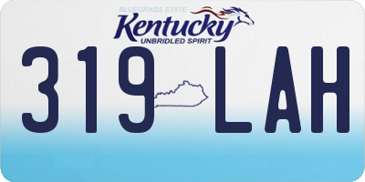 KY license plate 319LAH