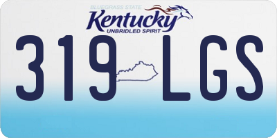 KY license plate 319LGS