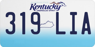 KY license plate 319LIA