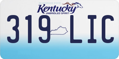 KY license plate 319LIC