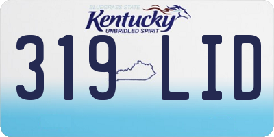 KY license plate 319LID