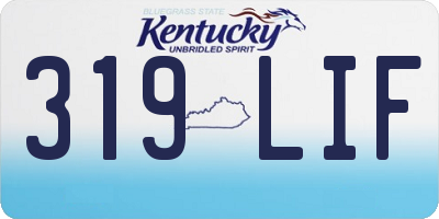 KY license plate 319LIF