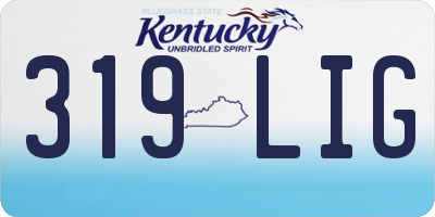 KY license plate 319LIG