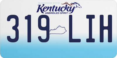 KY license plate 319LIH