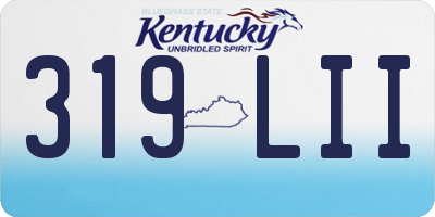 KY license plate 319LII