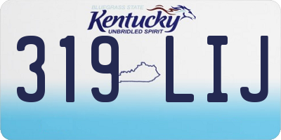 KY license plate 319LIJ