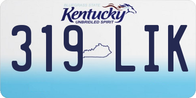 KY license plate 319LIK