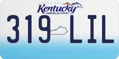 KY license plate 319LIL