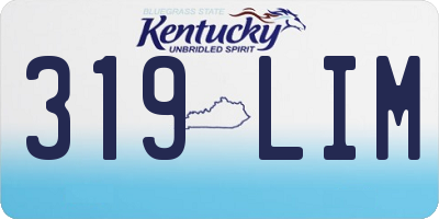KY license plate 319LIM