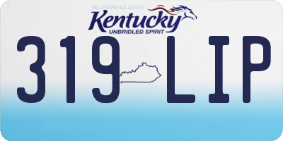 KY license plate 319LIP