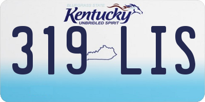 KY license plate 319LIS