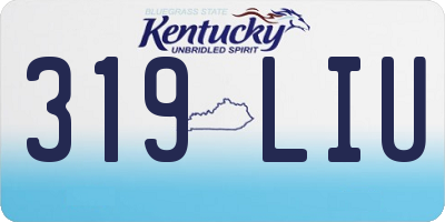 KY license plate 319LIU