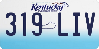 KY license plate 319LIV