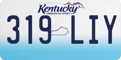 KY license plate 319LIY