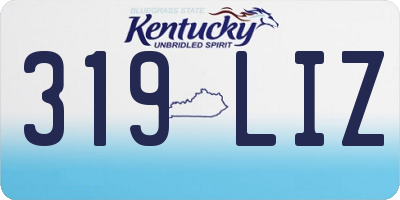 KY license plate 319LIZ