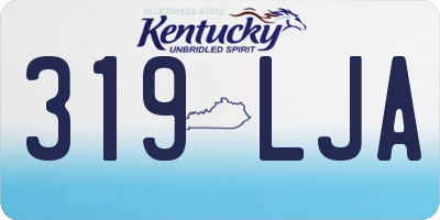 KY license plate 319LJA