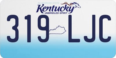 KY license plate 319LJC