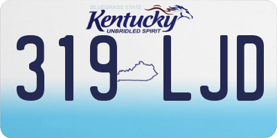 KY license plate 319LJD