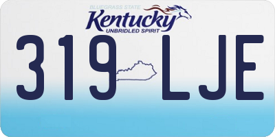 KY license plate 319LJE