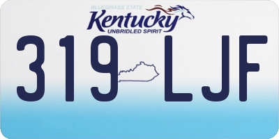 KY license plate 319LJF