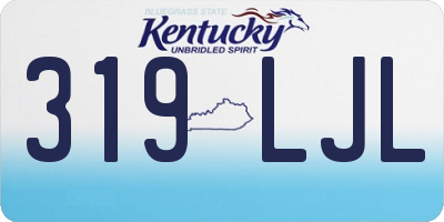 KY license plate 319LJL
