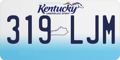 KY license plate 319LJM