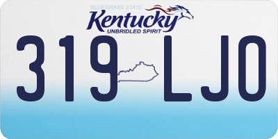 KY license plate 319LJO