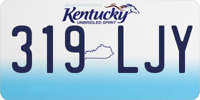 KY license plate 319LJY