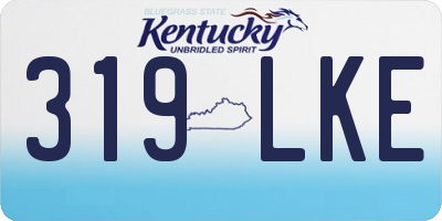 KY license plate 319LKE