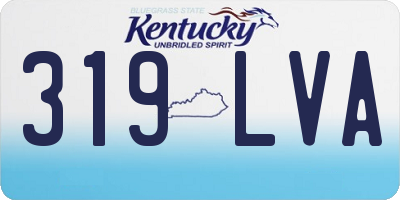 KY license plate 319LVA