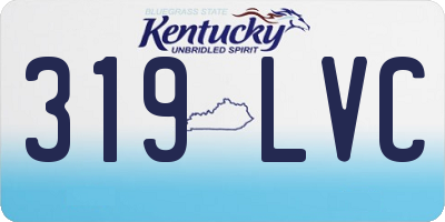 KY license plate 319LVC