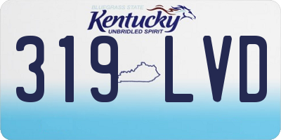 KY license plate 319LVD